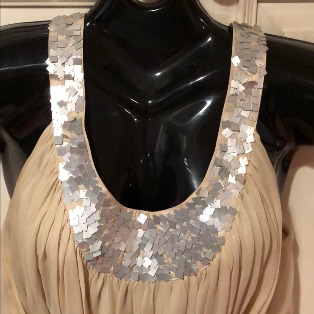 Women’s MM Couture by Miss Me Beige Sheer Dress M - Picture 3 of 6